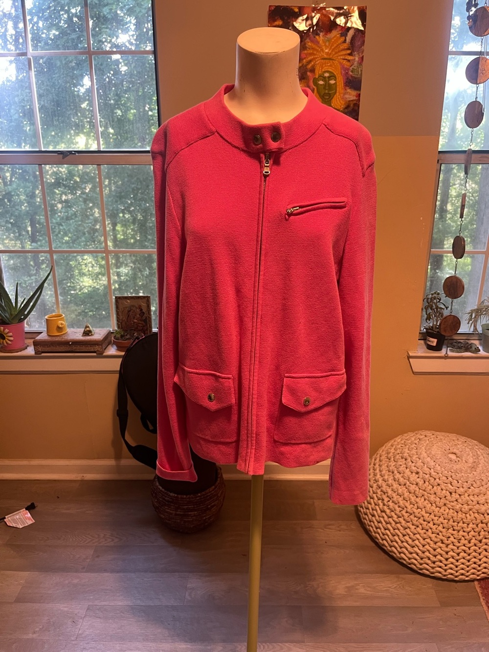 Lauren Ralph Lauren Women’s Pink Zip-Front Jacket - Casual Everyday Layer